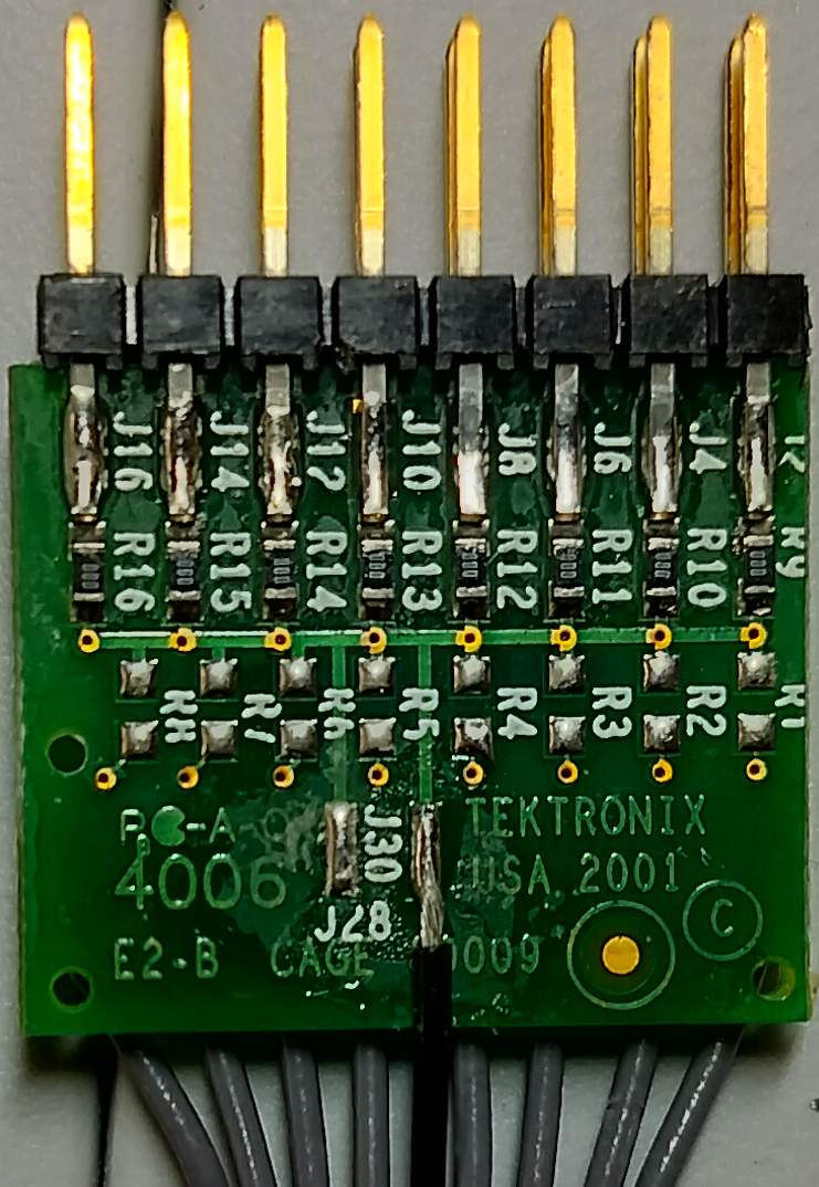 Original Tektronix leadset PCB - bottom