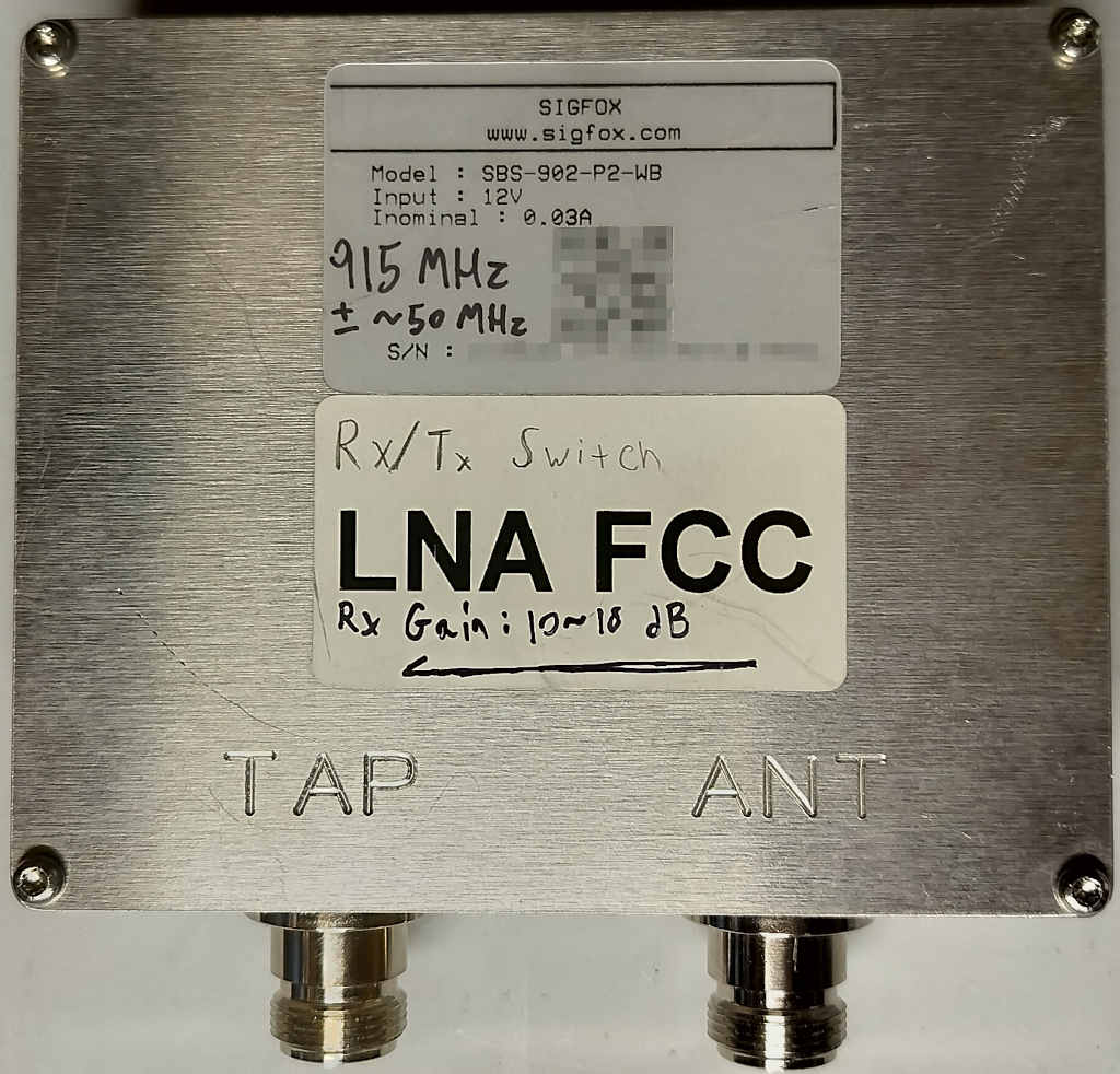 Top of LNA chassis